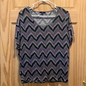 Gap multi-colored zig zag loose fitting top